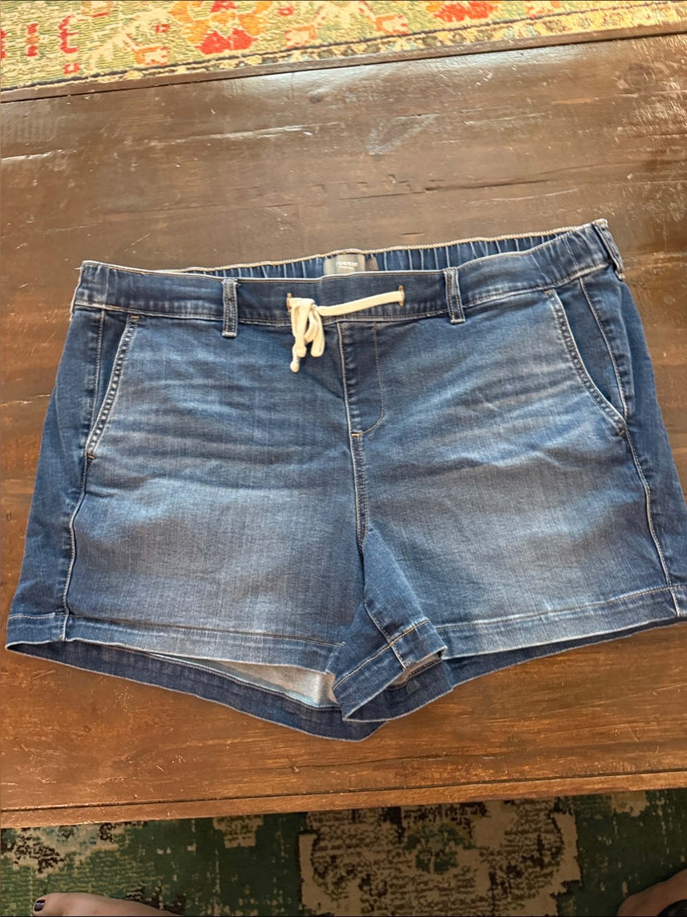 torrid Blue Denim Drawstring Shorts